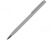 Ручка металлическая шариковая Атриум с покрытием софт-тач, серый