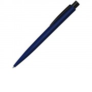 Ручка шариковая металлическая LUMOS M soft-touch, темно-синий/черный