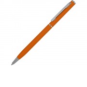 Ручка металлическая шариковая Атриум с покрытием софт-тач, оранжевый