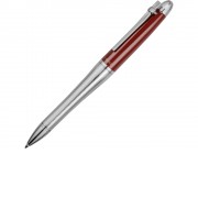 Ручка шариковая Nina Ricci модель Sibyllin в футляре, серебристый/красный