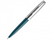 Шариковая ручка Parker 51 CORE TEAL BLUE CT, стержень: M, цвет чернил: black, в подарочной упаковке.