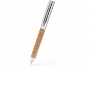 Ручка шариковая ARTUR из металла и пробки, бежевый/серебристый