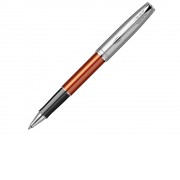 Ручка-роллер Parker Sonnet Essentials Orange SB Steel CT, цвет чернил black,перо: F, в подарочной упаковке.