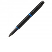 Ручка-роллер Parker IM Vibrant Rings Flame Blue, стержень:Fblk, в подарочной упаковке.