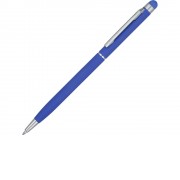 Ручка-стилус шариковая Jucy Soft с покрытием soft touch, синий