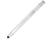 Шариковая кнопочная ручка-стилус Moneta из анодированного алюминия, titanium