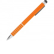 Ручка-стилус металлическая шариковая CANAIMA, апельсин