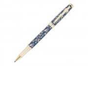 Ручка - роллер Pierre Cardin RENAISSANCE. Цвет - синий и золотистый. Упаковка В-2.