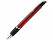 Ручка шариковая металлическая OPERA, синий, 1мм, красный