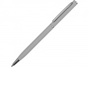 Ручка металлическая шариковая Атриум с покрытием софт-тач, средний серый