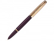 Перьевая ручка Parker 51 DELUXE PLUM GT, перо: F, цвет чернил: black, в подарочной упаковке.