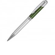 Ручка шариковая Мичиган, серебристый/зеленый
