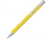 Ручка металлическая шариковая Legend Gum софт-тач, желтый