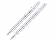 Набор Pierre Cardin PEN&PEN: ручка шариковая + роллер. Цвет - стальной. Упаковка Е.