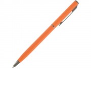 Ручка металлическая шариковая Palermo, софт-тач, 0,7 мм,  оранжевый