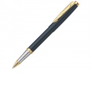 Ручка-роллер Pierre Cardin GAMME Classic со съемным колпачком, черный/серебро/золото