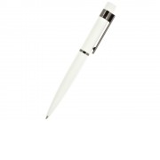 Ручка Verona шариковая автоматическая, белый металлический корпус, 1.0 мм, синяя