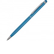 Ручка-стилус металлическая шариковая Jucy, голубой