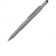 Ручка шариковая металлическая Tool, серый. Встроенный уровень, мини отвертка, стилус