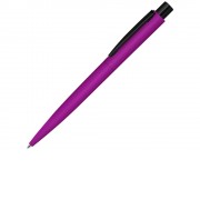 Ручка шариковая металлическая LUMOS M soft-touch, розовый/черный