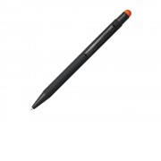 Резиновая шариковая ручка-стилус Dax, черный/оранжевый