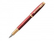 Перьевая ручка Parker IM Premium F318  Red GT, перо: F, цвет чернил: blue, в подарочной упаковке.