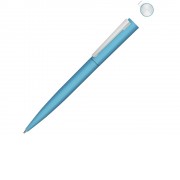 Металлическая шариковая ручка soft touch Brush gum, голубой