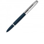 Перьевая ручка Parker 51 CORE MIDNIGHT BLUE CT, перо: F, цвет чернил: black, в подарочной упаковке.