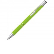Ручка металлическая шариковая Legend Gum софт-тач, зеленое яблоко