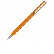 Ручка металлическая шариковая Slim, оранжевый