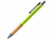 Ручка шариковая PENTA металлическая с бамбуковой вставкой, папоротниковый
