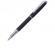Ручка-роллер Pierre Cardin GAMME Classic со съемным колпачком, черный матовый/серебро