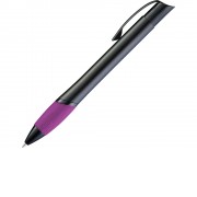 Ручка шариковая металлическая OPERA M, фуксия/черный