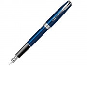 Перьевая ручка Parker Sonnet Blue Subtle CT, перо: F, цвет чернил: black, в подарочной упаковке