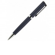 Ручка шариковая автоматическая BrunoVisconti 1 мм, синяя Milano (синий металлический корпус)