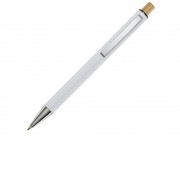 Cyrus шариковая ручка из переработанного алюминия, синие чернила - Белый