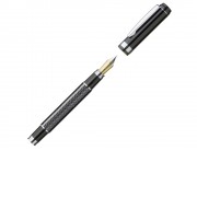 Ручка металлическая перьевая CARBON F, черный
