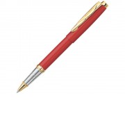 Ручка-роллер Pierre Cardin GAMME Classic со съемным колпачком, красный/серебро/золото