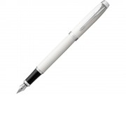 Перьевая ручка Parker IM Metal White CT, перо: F , цвет чернил: blue, в подарочной упаковке.