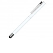 Ручка металлическая стилус-роллер STRAIGHT SI R TOUCH, белый