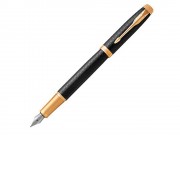 Перьевая ручка Parker IM Premium Black GT, перо: F, цвет чернил: blue, в подарочной упаковке.