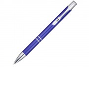 Алюминиевая шариковая кнопочная ручка Moneta, черные чернила, синий