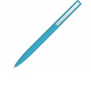 Шариковая ручка Bright F Gum soft-touch, голубой