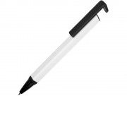 Ручка-подставка металлическая, Кипер Q, белый/черный