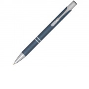 Шариковая кнопочная ручка Moneta с матовым антискользящим покрытием, синий