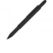 Ручка шариковая металлическая Tool, черный. Встроенный уровень, мини отвертка, стилус