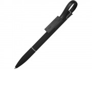 Ручка шариковая с кабелем USB, черный