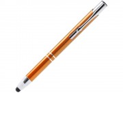 Ручка-стилус металлическая шариковая KRUGER, апельсин