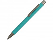 Ручка металлическая soft touch шариковая Tender, бирюзовый