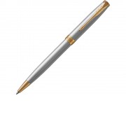 Ручка шариковая Parker Sonnet Core Stainless Steel GT, серебристый/золотистый